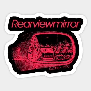 Rearviewmirror, Car driving Grunge T-shirt for jam lovers Sticker